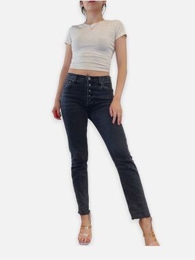 NWT Denim Forum “The Yoko” High‑Rise Slim Jeans – Size 27